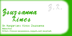 zsuzsanna kincs business card